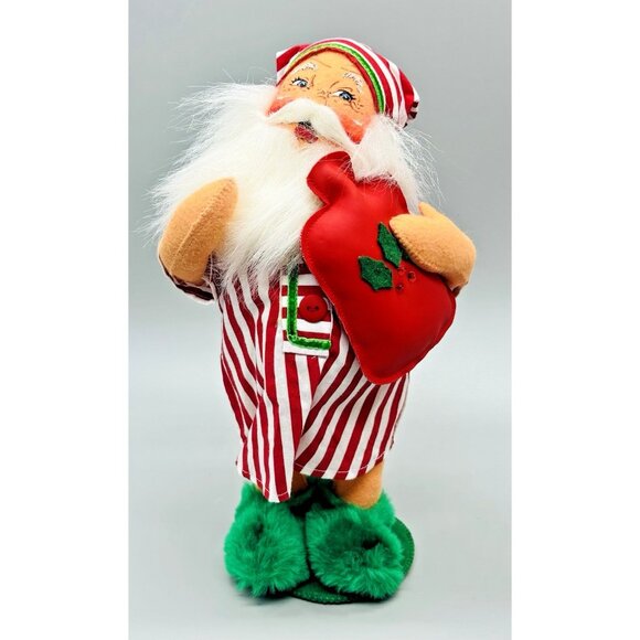 Annalee Mr Mrs Santa Claus Night Clothes Hot Water Bottle Blanket 12 inch 2006 - Picture 2 of 13